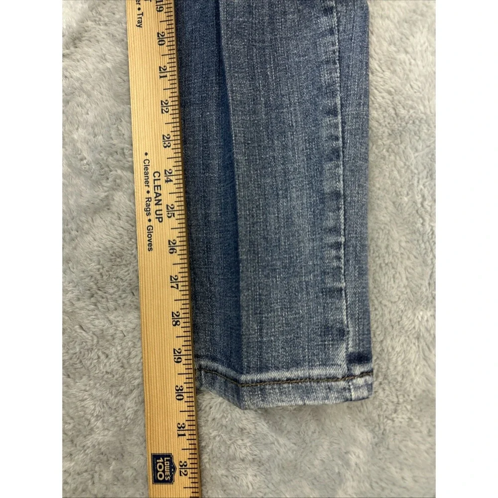 Twentyone Black Rue 21 Jeans Curvy Skinny 7/8‎ Blue Distressed Grunge Street